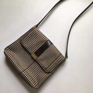 Ralph Lauren houndstooth plaid purse